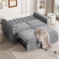 thumbnail image 4 of Oufan Soft Cushion Convertible Sofa Pull Bed for Two People to Sit On, 2-Seater Upholstery Couch for Living Room Apartment, Gray, 4 of 10