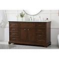 thumbnail image 2 of 60 inch single bathroom vanity in teak, 2 of 8
