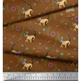 thumbnail image 2 of Soimoi Polyester Crepe Fabric Floral & Car Cartoon Print Fabric by The Yard 42 Inch Wide, 2 of 3