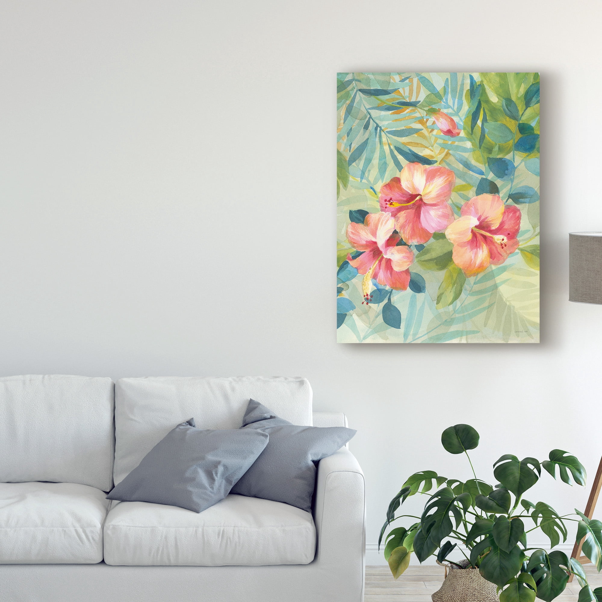 Trademark Fine Art 'Hibiscus Garden III' Canvas Art by Danhui Nai