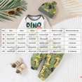 thumbnail image 3 of Gerichy Baby Boy Clothes Dinosaur Romper and Pants Hat Baby Boy's Clothing Infant Boy Clothes 3PCS Outfits Fall Winter 0-18 Months, 3 of 7