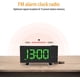 thumbnail image 3 of Reloj despertador con proyección Sincero Reloj digital USB FM 180° Verde, 3 of 5