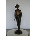 thumbnail image 2 of Nifao Billy the Kid Bronze Statue mounted on Marble Base – Home Decor Sculpture, 11"L x 9"W x 31"H, 2 of 11