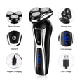 thumbnail image 2 of Hatteker Electric Shaver for Men 4 in 1 Nose Hair Face Trimmer Rotary Razor Trimmer for Men Cordless Rechargeable Beard USB Groomer Waterproof Wet Dry, 2 of 9
