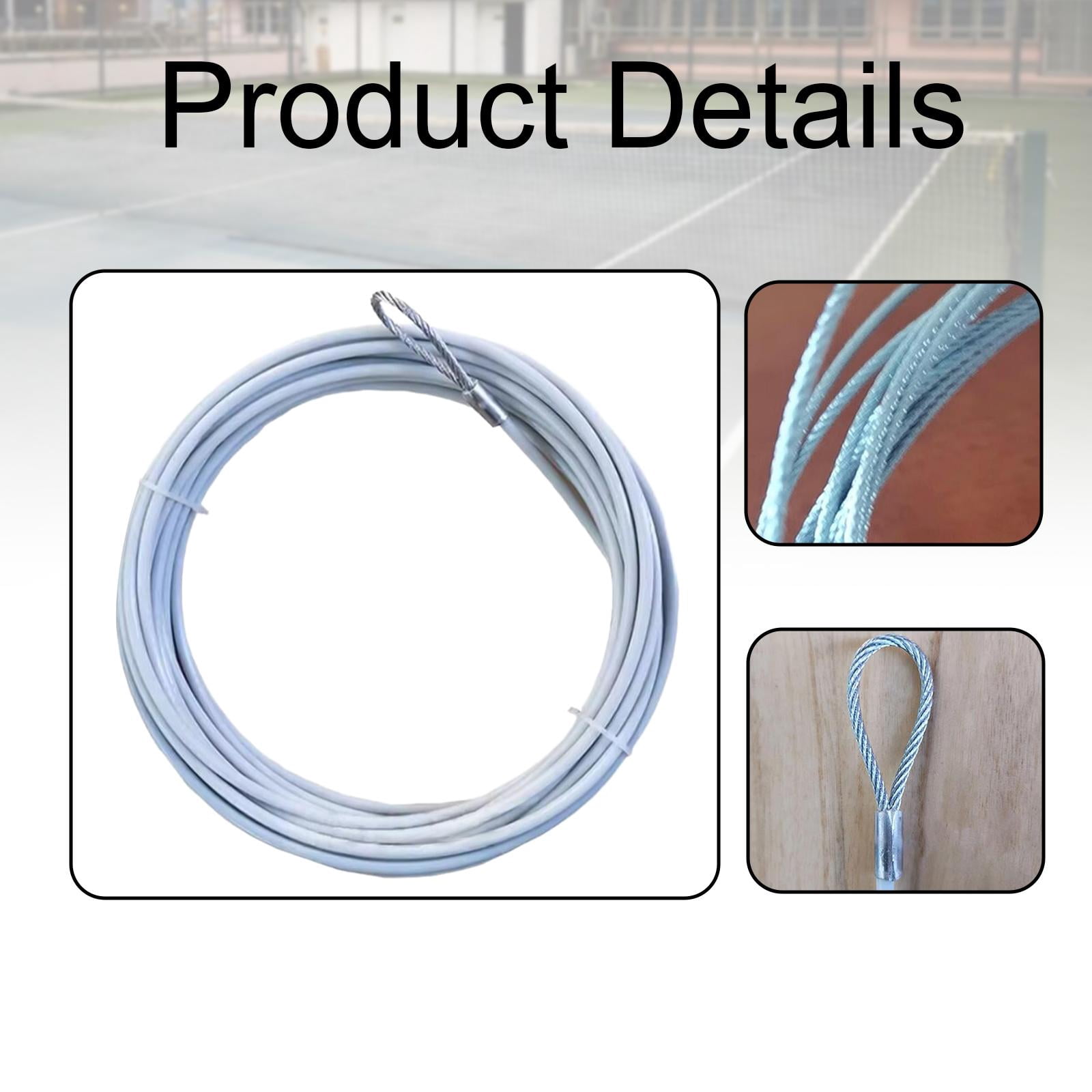 QccHieUs Tennis Net Cable Replacement Headline Cord Volleyball Net Steel Cable Steel Wire