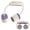 #A01-Purple, variant on Neck Fan Portable, Hands Free Personal Cooling Device with Dual Turbo Fans, Adjustable 360° Flexible Goosenecks for Travel Outdoor Sports Commuting, Orange