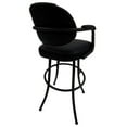 thumbnail image 2 of Tobias Designs 30" Vinyl Upholstered Swivel Bar Stool in Black, 2 of 2