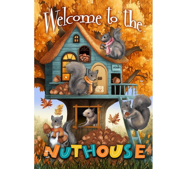 Briarwood Lane Fall Garden Flag 12x18 For Outdoor Fall Welcome To the Nut House For Fall Garden Flag Flags For Outside