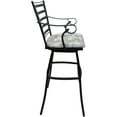 thumbnail image 4 of Aluminum Outdoor Indoor Bar Stool 30" Seat-Jenna Arms-Craft White Fabric - Black, 4 of 4