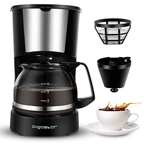 Aigostar Buck 4 Cup Coffee Maker with Glass Carafe and Stainless Steel Decoration in Nepal at NPR 12441 Rating 5