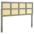 thumbnail image 1 of Modway Tête de Lit Pleine en Cannage Luana, Gris, 1 of 10