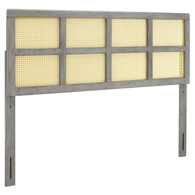 Modway Tête de Lit Pleine en Cannage Luana, Gris