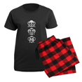 thumbnail image 5 of CafePress - Three Wise Monkeys Emoji Vertical Pajamas - Women's Short Sleeve Print T-Shirt and Pants Dark Cotton Pajama Set, 5 of 7