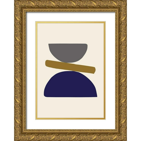 Artographie Studio 11x14 Gold Ornate Wood Framed with Double Matting Museum Art Print Titled - Organic Shapes 08