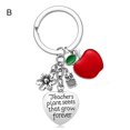 thumbnail image 2 of Cute Festive Touch Stainless Steel Pendant Keychain Beautiful Apples Decor Pendant Key Finder Teacher Appreciation Gift, 2 of 5