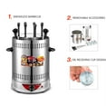 YEYNGQC smokeless skewers automatic rotating 10prong timing barbecue