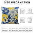 thumbnail image 5 of Nawypu Navy Blue Yellow Dahlia Pillow Covers, Yellow Grey Dahlia Floral Outdoor Decorative Throw Pillows Summer Geometry Flower Pillowcase Square Cushion Cover for Home Sofa, 5 of 5