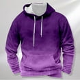 thumbnail image 2 of Caqnni Tie Dye Hoodies for Men per Fleece Sweatshirt Heavy Hooded Warm Winter Coats Pullover Big Tall (L,Purple), 2 of 5