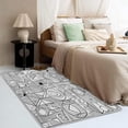 thumbnail image 4 of Black White Geometric Area Rugs, Modern Trellis Rugs 4x6 Living Room, Carpet Soft Non Slip Washable, Modern Geometric Carpets for Bedroom, with Non Slip Backing Washable Fluffy Super Soft Indoor Rugs, 4 of 7