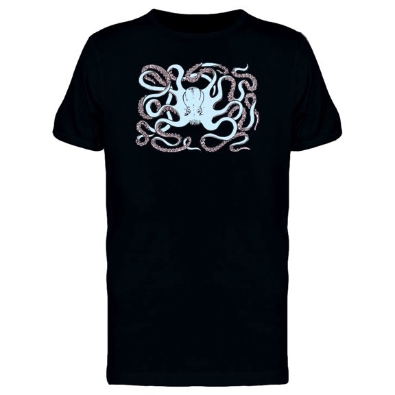 Scary Octopus With Long Tentacle Tee Men's -Image by Shutterstock