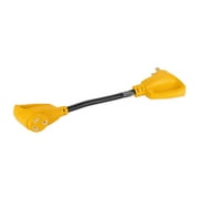 Camco Power Grip 18-inch 50 to 30-Amp Dogbone RV Electrical Adapter - 125 Volts 3750 Watts  10/3-Gauge Wires, Yellow (55175)