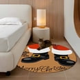 thumbnail image 2 of Merry Christmas Round Area&nbsp;Rug 4ft Funny Santa Claus Feet Santa Pleas Stop Here Non-Slip&nbsp;Washable Circle Rugs Soft Felt Indoor Floor Mat for Bedroom Kitchen Living Room Bathroom, 2 of 9