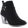 thumbnail image 2 of MARCO REPUBLIC Switzerland Women's Ankle Boots Almond Toe Mid Heel Chunky Block Stacked Heels Booties, Black, Sizes 5-11, 2 of 7