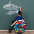 thumbnail image 5 of Wheelchair Accessories| Wheels covers for Wheelchairs|  Enhances Aesthetics, Easy Install/Remove, Lightweight, High Quality | Perfect Gift, New Matt Finish (Perfect Peacock), 5 of 6