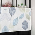 thumbnail image 6 of Sage Green Blue Leaves Valances for Windows Farmhouse Kitchen Curtains Valances Rod Pocket Valance Curtains for Kitchen Windows Retro Rustic Botanical Window Valances for Bathroom Bedroom 54"x18", 6 of 6