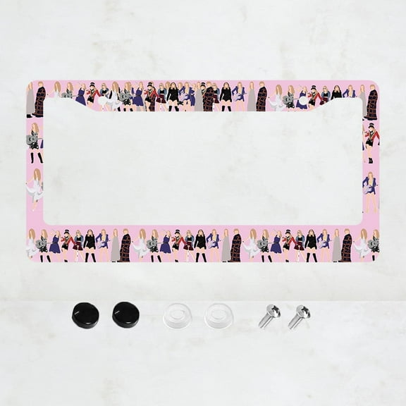 Pop Singer License Plate Frames , Aluminium License Plate Cover for Standard Us Canada License Plate Holder 12x6 Inch Fits Standard U.S. Vehicles