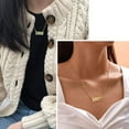 thumbnail image 4 of FindChic Angle Chain Birth Year Number Necklace for Women,14K Gold Plated Old English Birth Year Number Pendant Necklace Jewelry Gifts for Men Birthday Anniversary,1985-2005, 4 of 10