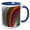 Blue/White, variant on 3drose, Bubble Magic - Abstract Fractal Fantasy Sky Design, 11oz Two-tone Red Mug