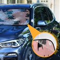 thumbnail image 3 of Universal Fit Accordion Auto Sunshade Windshield Sunshade 53'' x 23.5'' Black Cat Wearing A Witch Hat, 3 of 8