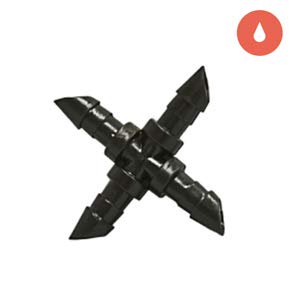 DL Wholesale Inc 1/4'' Barbed Cross Connector (10pcs/pck)