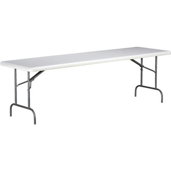 Skilcraft NSN5766179 30 x 96 x 29 in. Folding Table - Platinum Rectangle Top, Gray Base