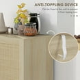 thumbnail image 4 of HOMCOM Boho Sideboard Buffet Cabinet with 2 Rattan Doors, Natural, 4 of 10
