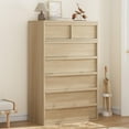 thumbnail image 7 of Kselythan Tall 5 Drawer/7 Drawer Dresser for Bedroom,Modern Closet Chest of Drawers with Storage Freestanding,Modern Dresser Organizer for Bedroom,Living Room, Natural Oak, 7 of 7