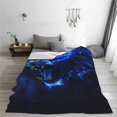 thumbnail image 6 of Throw Blanket for Couch Sofa and Bed, Roaring Blue Lion Flame Super Soft Plush Throw Blanket, Fuzzy Cuteness Comfy Warm Washable Flannel Blanket & Throws for All Season 60"x50", 6 of 7