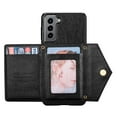 thumbnail image 2 of Crossbody Wallet Women Case for Samsung S21 FE,Credit Card Pocket Zipper Pouch with Shoulder Strap, PU Leather Kickstand Back Flip Envelope Design for Samsung Galaxy S21 FE, Black, 2 of 13