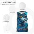 thumbnail image 3 of Honeii Blue Iceberg Leaf Wolf print basktball shirt for men and women, Unisex basketball jersey for Theme party-Medium, 3 of 6