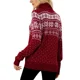 thumbnail image 5 of Suéter de punto de cuello alto Vintage para mujer, Jersey grueso de manga larga informal, Tops de copo de nieve para Navidad, Otoño e Invierno, 5 of 5