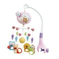 thumbnail image 4 of Musical Crib Mobile colgando animales giratorios Rattles con música y luces dibujos animados de cuna de bebé sonajeros para recién nacidos Rosa, 4 of 8