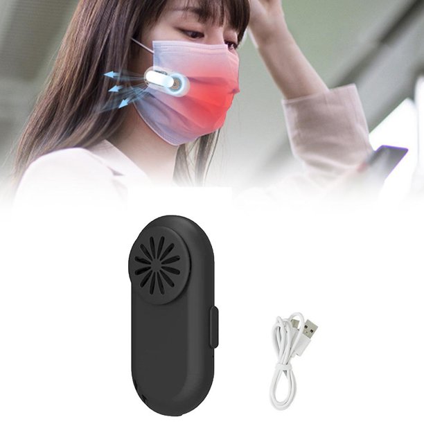 Ventilador De Cubierta Facial Ventilador De Refrigeración Portátil Para Cubierta Facial Usb Recargable Clip-On Mini Ventiladores Purificadores De Aire Portátiles Moyic CE007401-00