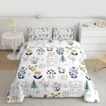thumbnail image 2 of jejeloiu Woodland Animal Bear Queen Comforter Set,Rustic Plant Floral Bedding Comforter Set For Animal Lover Reversible 3-Piece, 2 of 8