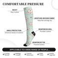 thumbnail image 3 of Lsque Flora Daisy Cactus Pattern Sport Compression Socks for Men & Women 15-20 mmHg Knee High Nurse Pregnant Running Medical and Travel Athletic, 3 of 6