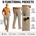 thumbnail image 4 of YAPPO Men's Hiking Cargo Pants, Lightweight Stretch Quick Dry Water Resistant Outdoor Work Pants with 8 Pockets, 4 of 7