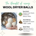 thumbnail image 3 of Dryer Balls -   Zealand , Reduces Drying Time, Softens Laundry&Removes Wrinkles, Alternative to Plastic Balls &  Fabric Softener,   Dryer Balls(Pack of 6 XL), 3 of 6