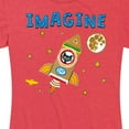 thumbnail image 3 of Pete The Cat - Imagine Space Rocket - Women's Short Sleeve Graphic T-Shirt, 3 of 6