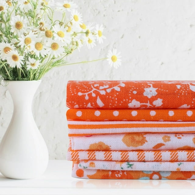 7pcs Cotton Cloth Textile Craft Fabric Bundle Patchwork Fabric DIY Sewing Quilting Floral Pattern