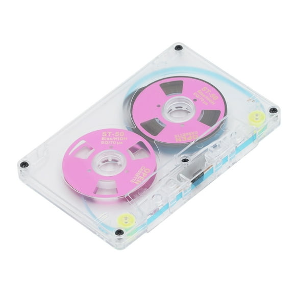46 Minutes Blank Cassette Tapes, Normal Bias Type I Audio Cassette Tapes for Music Recording, PC Casing with Metal Colored Electroplated Wheel, Great for Ambitious Musicians